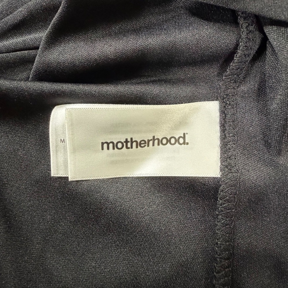 Motherhood Maternity Dress Women Medium Black Floral Smocked Square Neck Mini - Picture 5 of 13